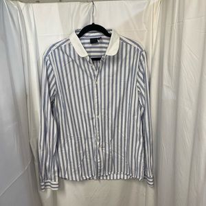ASOS blue and white button down shirt